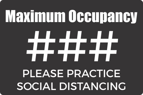 Maximum Occupancy Sign - Click Image to Close